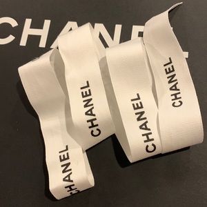 Chanel white ribbon